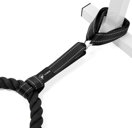 Battle Rope Anchor Strap Kit | Heavy Duty Reinforced Nylon | Easy and Fast Setup | Stops Rope Damage | Stainless Steel Carabiner | Includes Exercise Guide | The Champ Gear