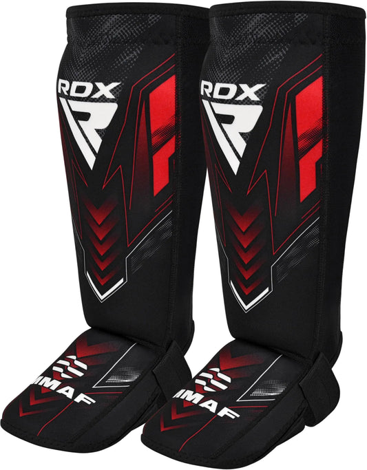 RDX IMMAF Approved Shin Guards, Competition Level Neoprene Shin Pads for Sparring and Grappling, MMA Muay Thai Kickboxing Training, Professional Shin Insteps Protection, Men Women The Champ Gear