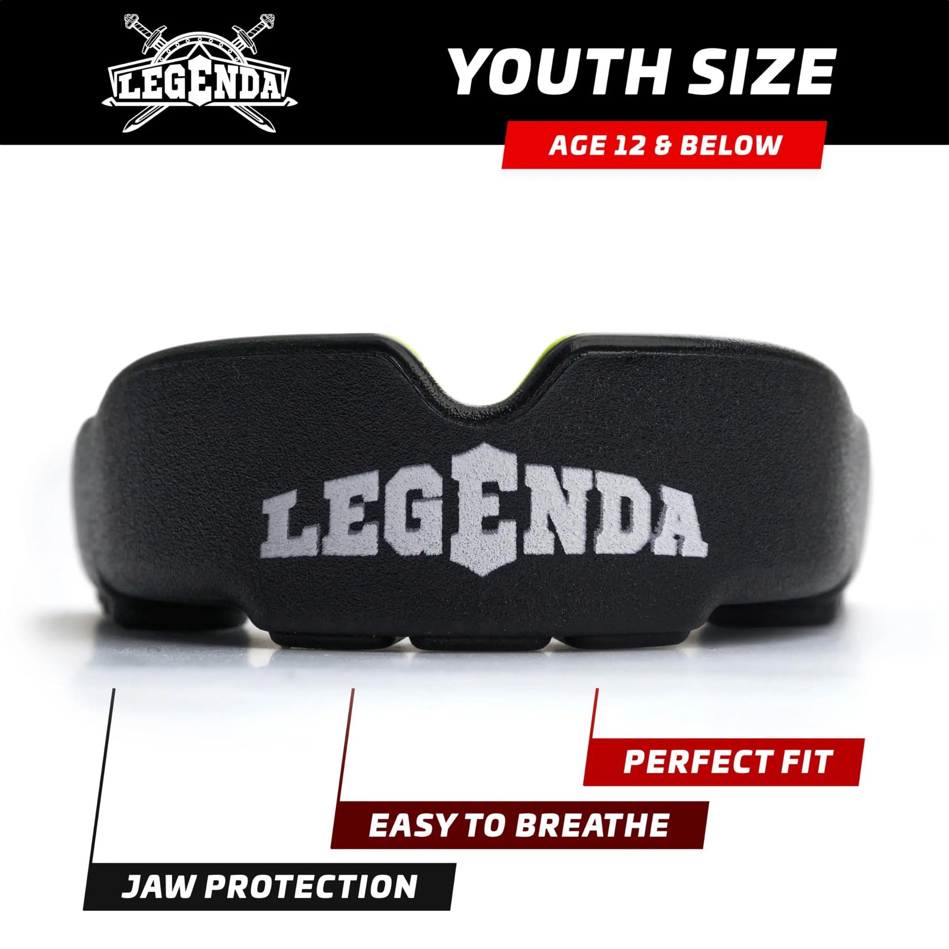 Legenda Sports Mouthguard for Kids (w/Case), Professional Mouthguard for Boxing, MMA, Karate, Football, BJJ, Martial Arts, Rugby, Lacrosse, Hockey (White/Blue) The Champ Gear
