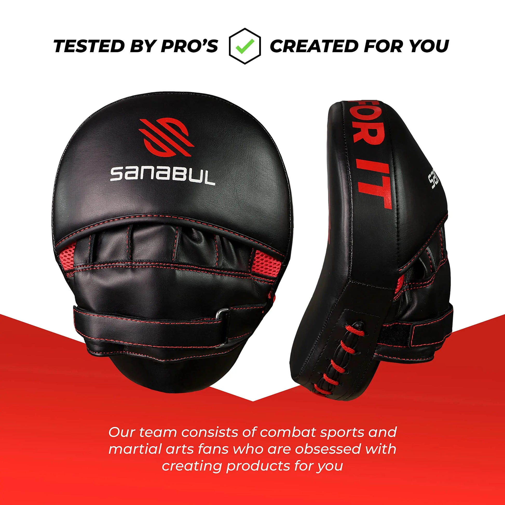 Sanabul Essential Curved Punching Mitts for Boxing, MMA Muay Thai Boxing Pads for Training, Punch Focus Mitts, Hand Pads Sparring Gear, Strike Shield The Champ Gear