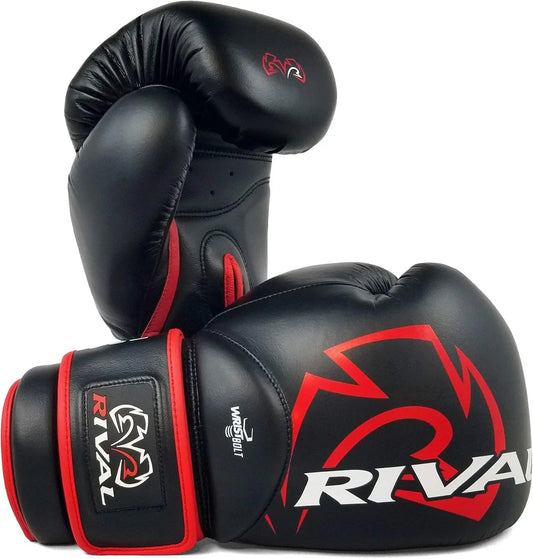 RIVAL RS4 Aero 2.0 Sparring Boxing Gloves Black Training Premium Fight Sparring (12oz) The Champ Gear