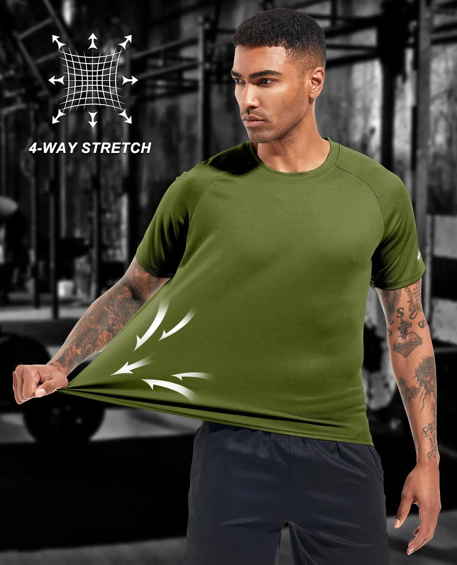 Boyzn 1, 3 or 5 Pack Men's Workout Running Shirts, Dry Fit Moisture Wicking T-Shirts, Sports Gym Athletic Short Sleeve Shirts The Champ Gear